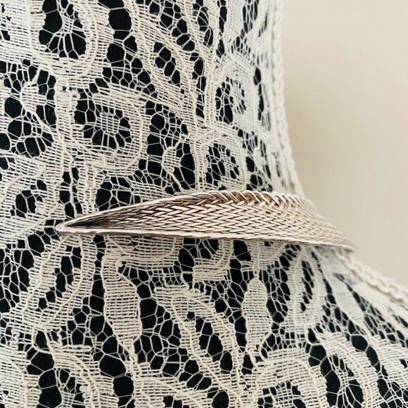 TIFFANY & CO. Rare 925 Sterling Silver Woven "Vannerie" Collar Necklace Vintage - Picture 11 of 15